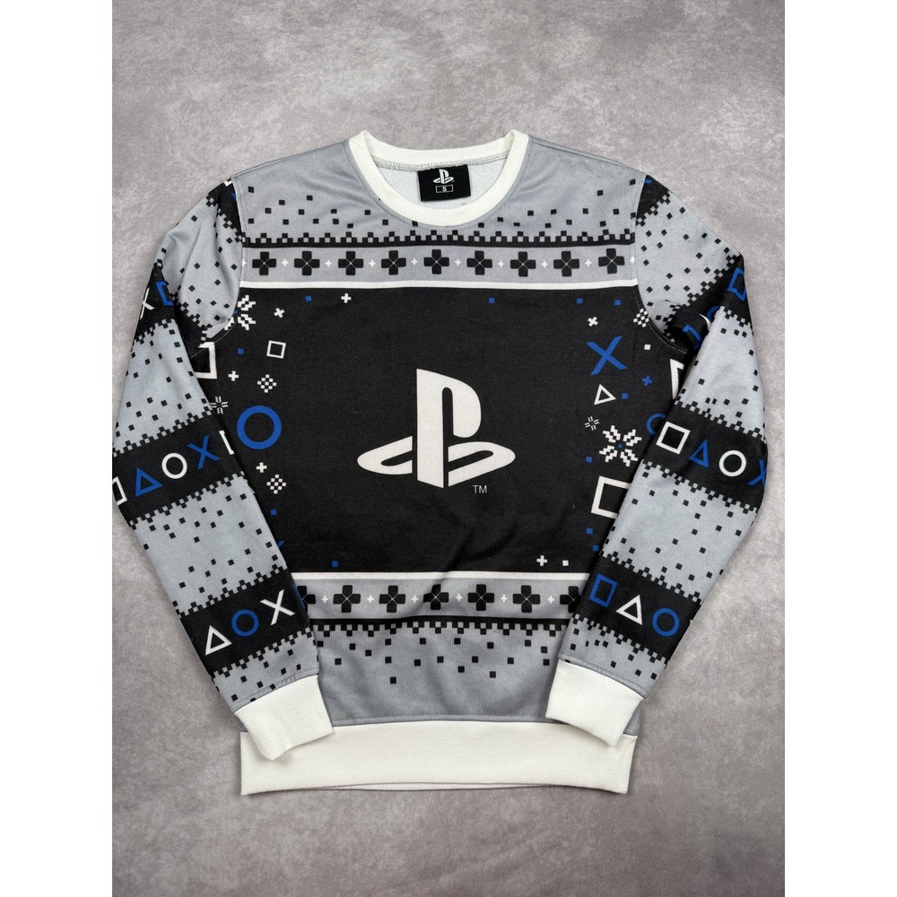PlayStation Sweater Mens Small Crewneck ThinkGeek Gamer‎ Holiday Gift Pullover